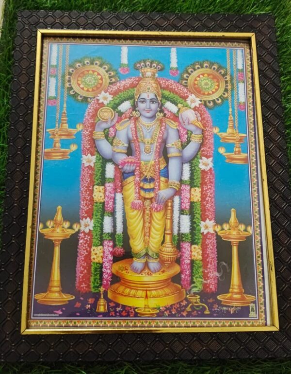 Guruvayurappan Photo Frame Glitter Matt Without Glass