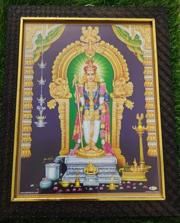 Murugan Raja Alangaram Photo Frame Glitter Matt
