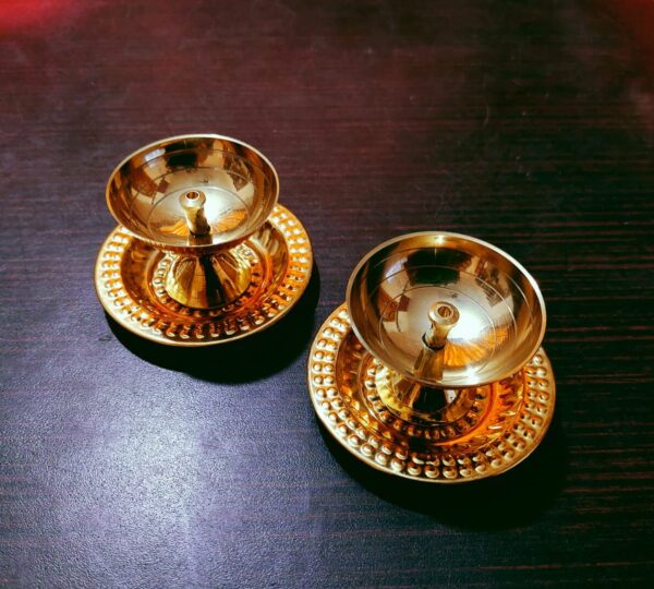 Brahma Vilak With Plate 2 Set [Brass] [2 Inch]
