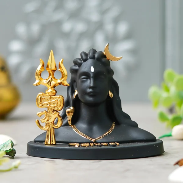 Adiyogi Statue With Trishul For Car Dashboard [Small]