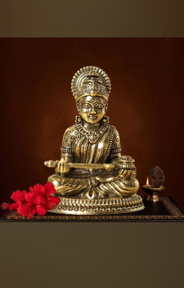 Annapoorani Statue – Antique Finish [Brass] [1.25 Inch]