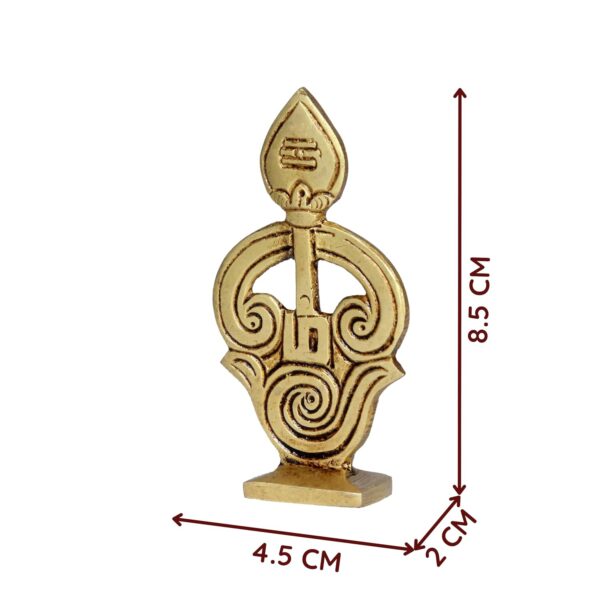 Om Vel with Stand [Brass] [8.5 x 4.5 CM] - Image 2