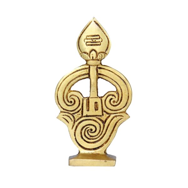 Om Vel with Stand [Brass] [8.5 x 4.5 CM]