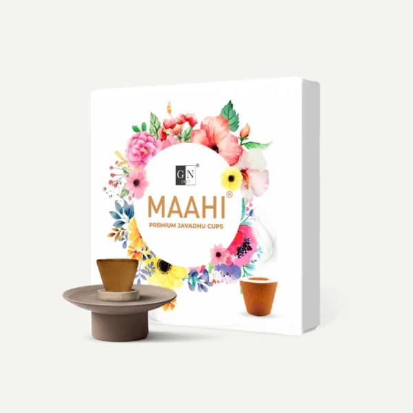 GN Non Charcoal Maahi Sambrani Cups for Pooja | Javadhu Infused Sambrani Dhoop Cups | Long Lasting Fragrance | 10 pcs of Premium Javadhu Cup Sambrani - Image 3